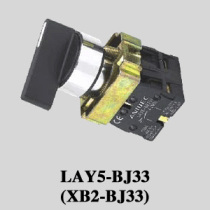 Three-stage selector switch XB2-BJ33 self-locking selector switch double piece 3-speed long handle knob normally open contact