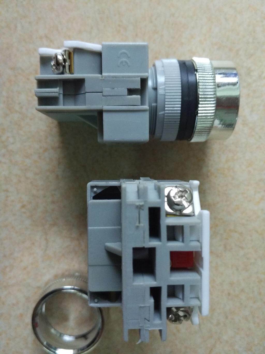 Yongqian WYQY Yongqian front button switch 1010 flat button self-replicating single contact point red green 25mm