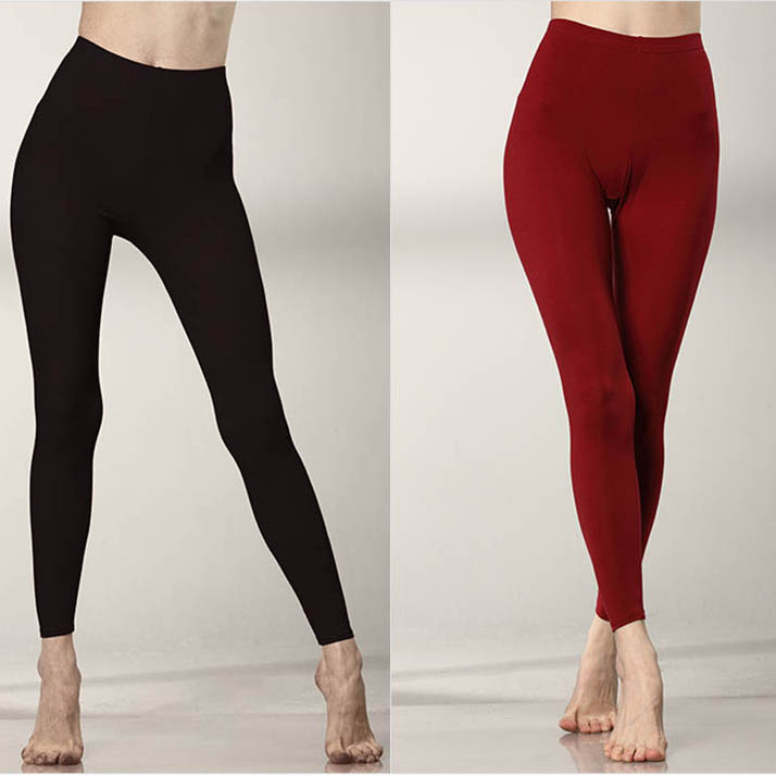 2 mẩu womens Lycra quần cotton mùa thu một mảnh womens giữa eo quần lót mỏng xà cạp cơ thể quần cơ thể mùa thu.