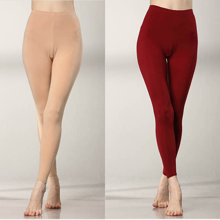 2 mẩu womens Lycra quần cotton mùa thu một mảnh womens giữa eo quần lót mỏng xà cạp cơ thể quần cơ thể mùa thu.