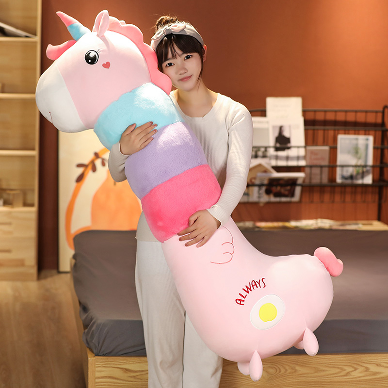 Unicorn Gongzai Mao suede toy cloth doll girl bed to sleep with pillow ultra soft big doll Valentine's Day gift-Taobao