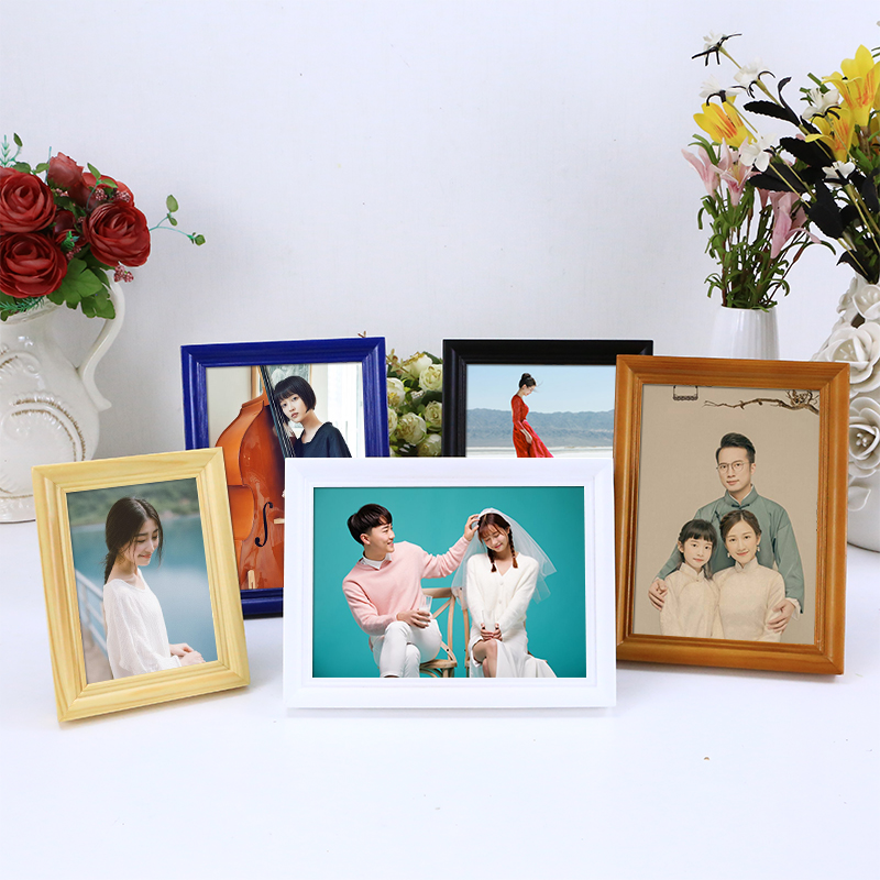 Eurostyle black solid wood photo frame swing table hanging wall idea original wood color 10 inch 5 7 walnuts color white children's picture frame