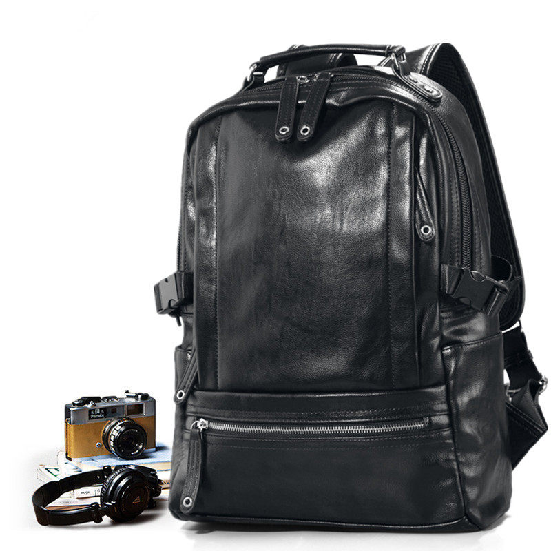 Shoulder bag Men's shoulder bag Men's fashion trend leather simple trend brand casual high school student college student school bag Men's bag