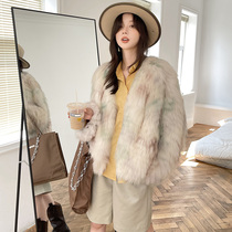 Finnish whole leather fox fur straw jacket female medium length 2021 new Henning jumpsuit young high-end fashion