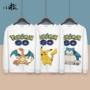 Quần áo Pokémon Áo len Pokemon Pokemon phim hoạt hình Pokemon Pikachu xung quanh áo khoác mùa thu đông sticker dễ thương