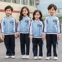 Primary school uniforms Spring and autumn childrens class clothes sportswear suits British style kindergarten Garden clothes spring three-piece set