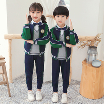 Kindergarten garden clothes spring and autumn childrens school uniforms set English school uniforms autumn and winter sportswear customization
