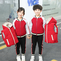 Autumn and winter clothes kindergarten Garden clothes teachers and boys winter sports class clothes thickened primary school uniforms three sets