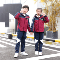 Assault uniforms set autumn and winter outfits outdoor sportswear primary and secondary school students class uniforms kindergarten uniforms winter plus Velvet
