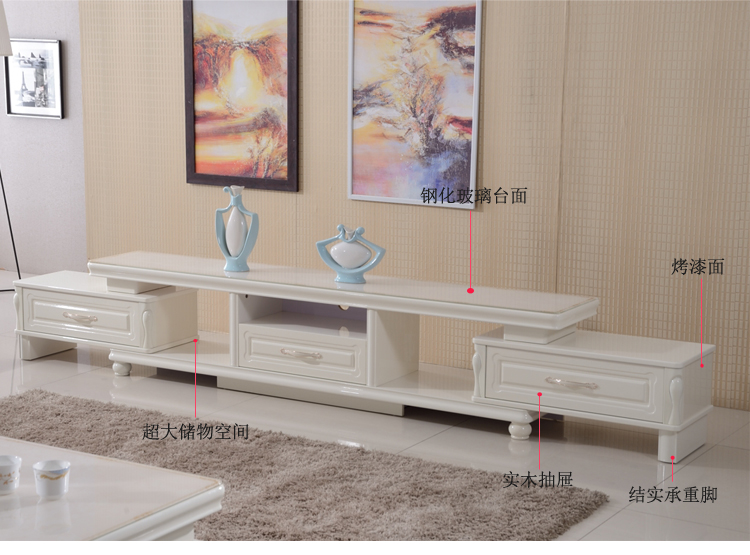 Châu Âu đơn giản Châu Âu đơn giản hiện đại kính thiên văn bằng đá cẩm thạch TV tủ bàn cà phê kết hợp sơn phòng khách TV tủ - Buồng tủ âm tường phòng ngủ