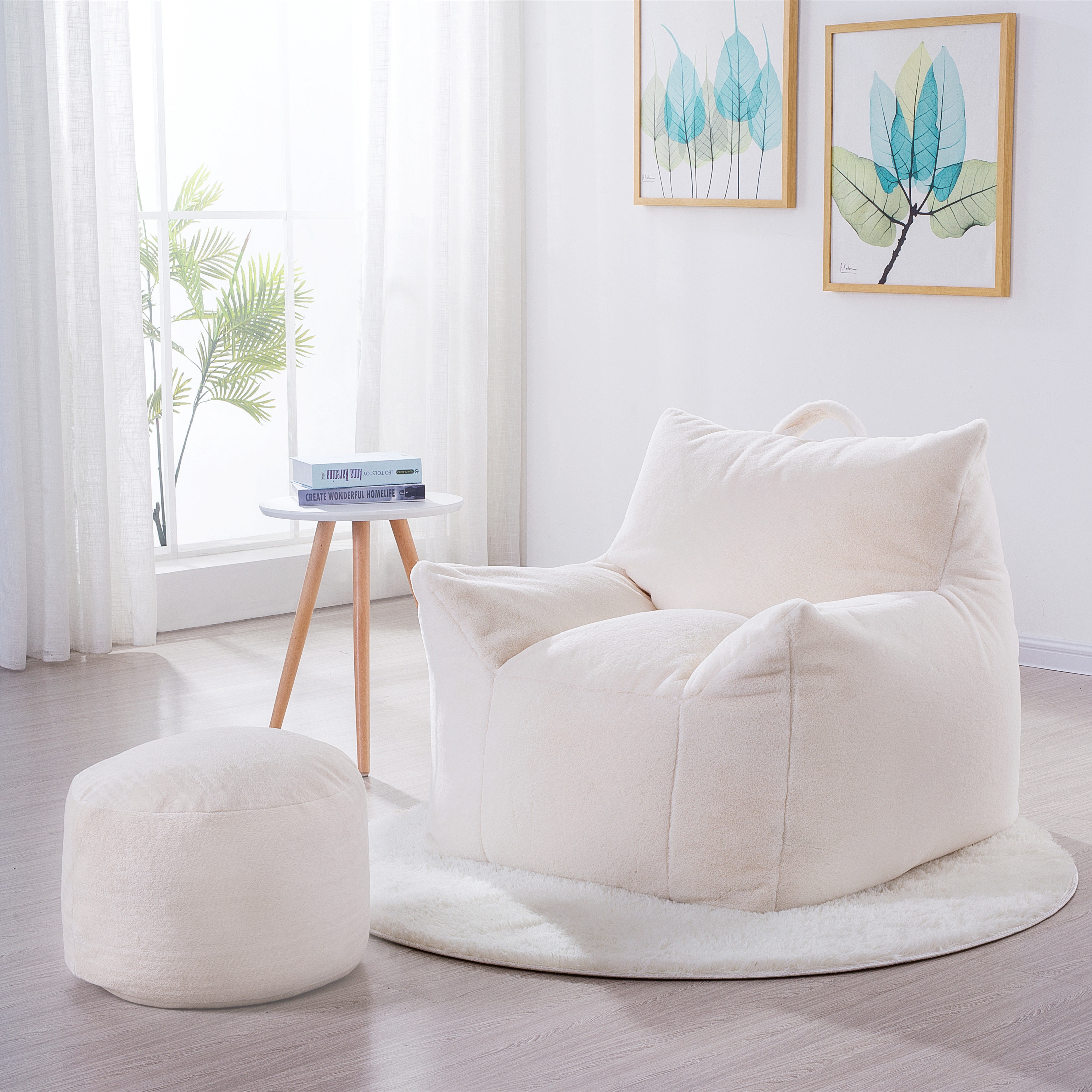 Lazy sofa bean bag light luxury plush comfortable bedroom small cute room recliner tatami single girl