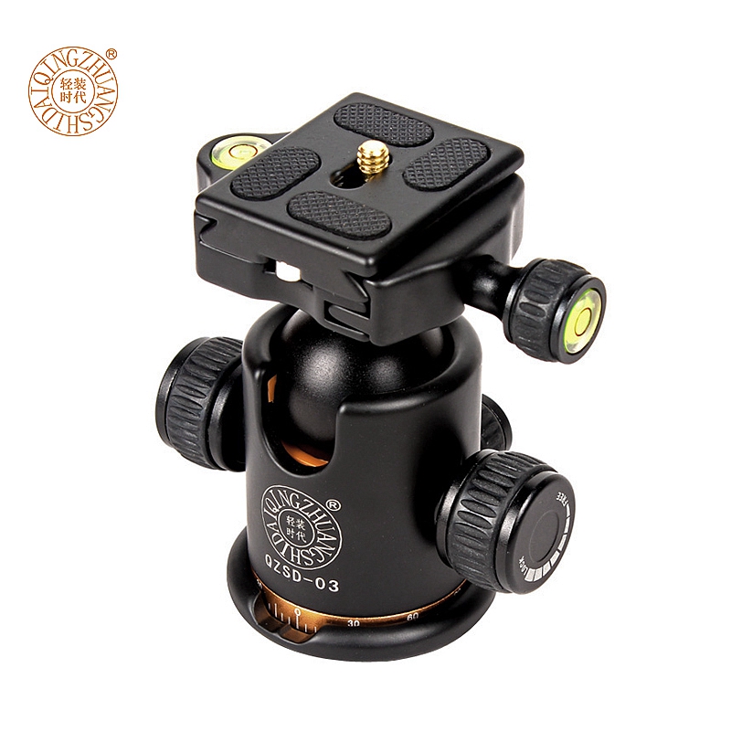 Light fitting era Q03 spherical tripod head camera Single-eye tripod hydraulic damping tripod head 360-degree panoramic tripod head