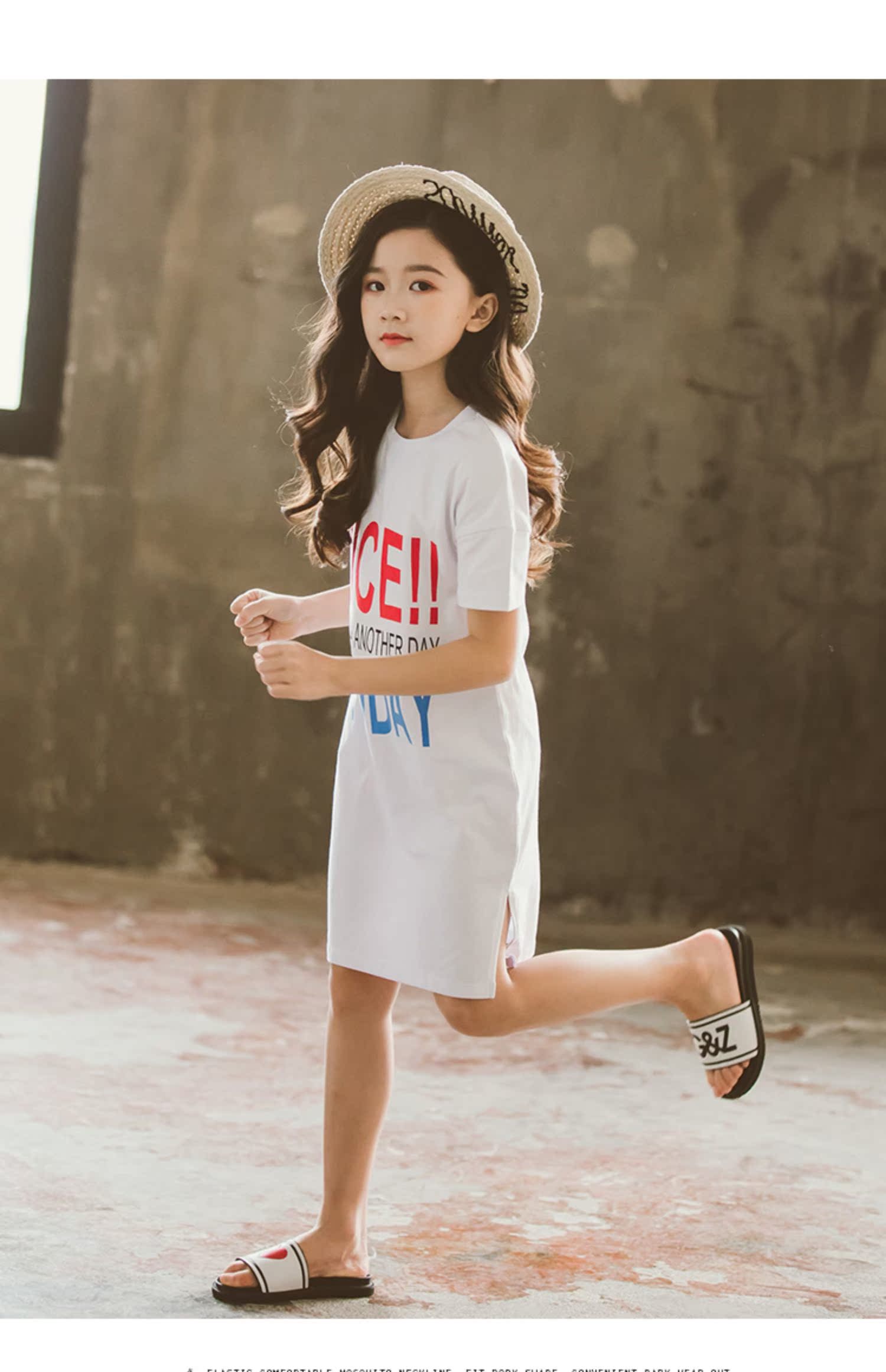 Quần áo bé gái Váy thun dài mùa hè 2019 mới cho bé Hàn Quốc tay ngắn váy bình thường quần áo thủy triều - Váy váy đẹp phong cách trung hoa