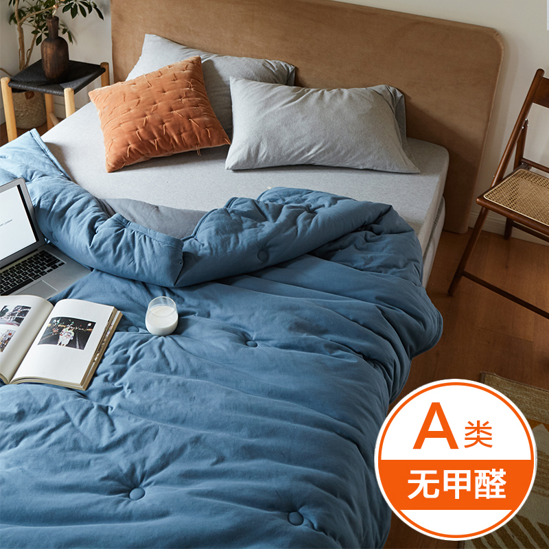 Pure cotton machine washable washable knitted cotton Tianzhu cotton Naked sleeping baby Class A spring and autumn and winter quilt bedding