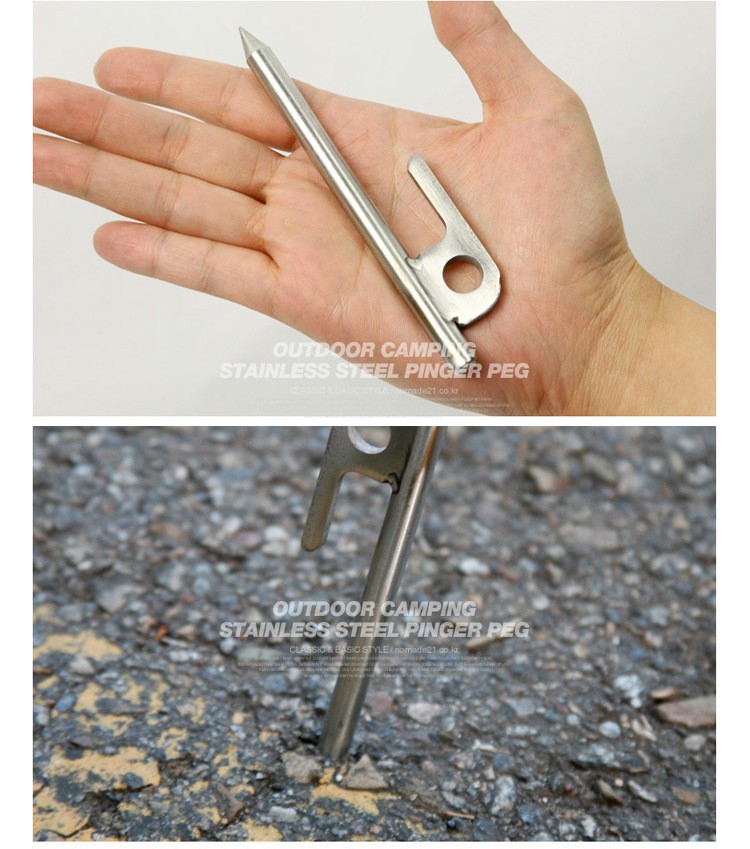 Ngoài trời tán lều móng tay để tăng cường cứng 304 thép không gỉ móng tay xi măng nail phụ kiện cắm trại cọc lều