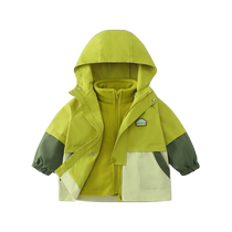 Qi Qi Xiong Boys Jackets Spring and Autumn Childrens Autumn Clothes Three-in-One Baby Boys Three-Proof Clothes 2024 New