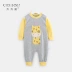 Ole mùa xuân mới quần áo trẻ em cotton jumpsuit nam và nữ bé áo hoodie dài tay trong nhà quần áo leo núi - Áo liền quần