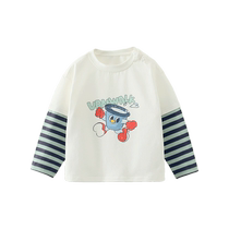 Zizi Bear Boy Fake two T-shirts Spring 2024 new Compassionate Blouse Child Jersey Cartoon Boy Woman