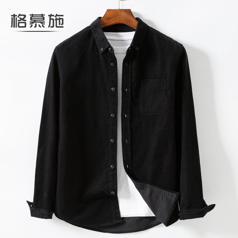 Germus New Corduroy Shirt Men's Long-Sleeved Spring and Autumn Casual Pure Cotton Shirt Jacket Men's Shirt