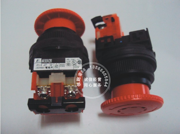 AR30V2R Fuji mushroom head with self-locking emergency stop button switch AR30V2R-10R 01R