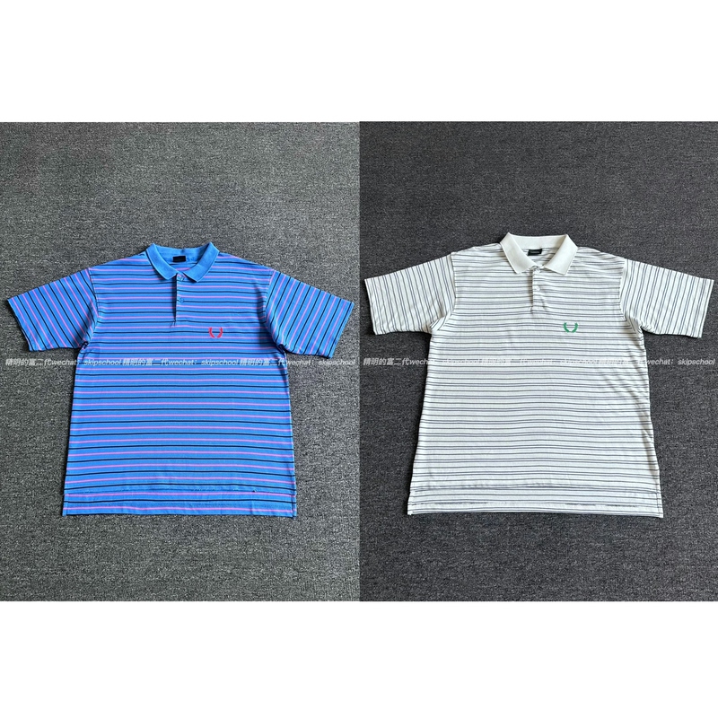 【Buy Something Good】25Ss Wheat Spike Embroidered Striped Short-Sleeve Polo Shirt with a Turn-Down Collar, Unisex Style