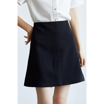 S AUTUMN black A word half body dress port Wind career commute 100 hitch high waist pituitary fall short skirt cover summer