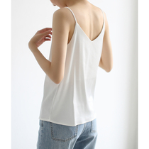 S AUTUMN hidden tranquillity with light and genuine silk V collar harness acetate satin without sleeveless vests
