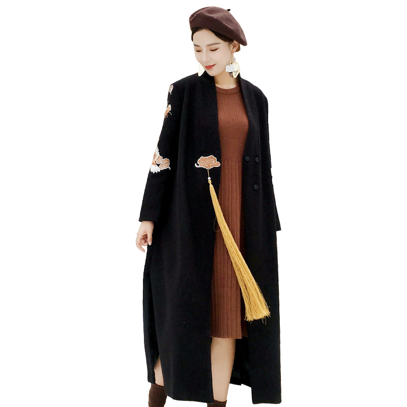 Hanfu Musim Sejuk Wanita Musim Luruh Dan Musim Sejuk Cheongsam Kot