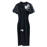 Легкое модное ципао, светлый стиль, китайский стиль