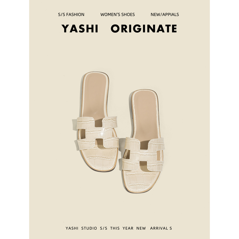 【Limited Time 68】Sheepskin Version of Summer Fashion Sandals, Flat Beach Slippers, Trendy White Slippers for Women, Suitable for Outdoor Wear 【Limited Time 68】Sheepskin Version of Summer Fashion Sandals, Flat Beach Slippers, Trendy White Slippers for Women, Suitable for Outdoor Wear