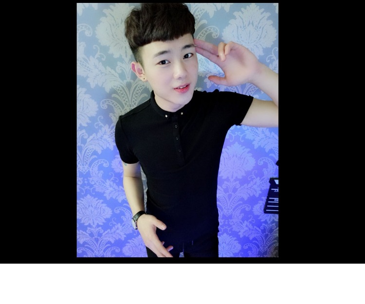 Mùa hè mới tay ngắn nam Áo thun mỏng Màu rắn áo polo xã hội thanh niên áo sơ mi thủy triều t nhanh màu đỏ người đàn ông cùng một đoạn áo polo đẹp