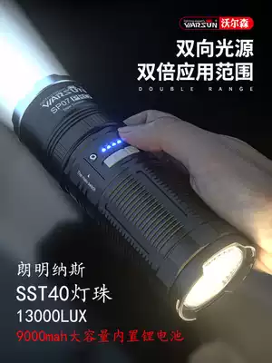 Walson sp07 flashlight rechargeable portable outdoor strong super bright light long range home xenon lamp durable zoom
