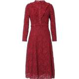 Кружевное утепленное зимнее модное платье, женская длинная юбка, коллекция 2021, облегающий крой, в корейском стиле