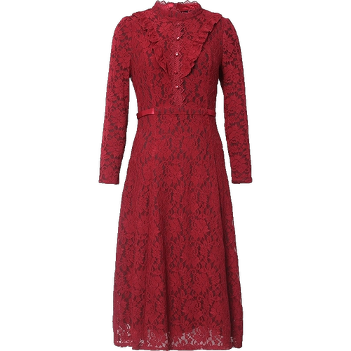 Кружевное утепленное зимнее модное платье, женская длинная юбка, коллекция 2021, облегающий крой, в корейском стиле