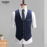 Демисезонный костюм для отдыха, мужской трендовый жилет в английском стиле, в корейском стиле