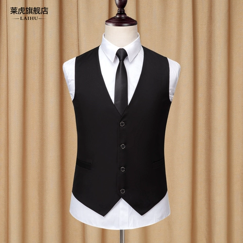 Трендовый костюм для отдыха, мужской жилет, пиджак классического кроя в английском стиле, в корейском стиле