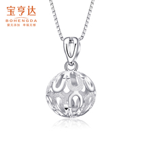 Platinum pendant female platinum 950 pendant fashion exquisite hollow Flower Ball Pt pendant Valentines Day gift