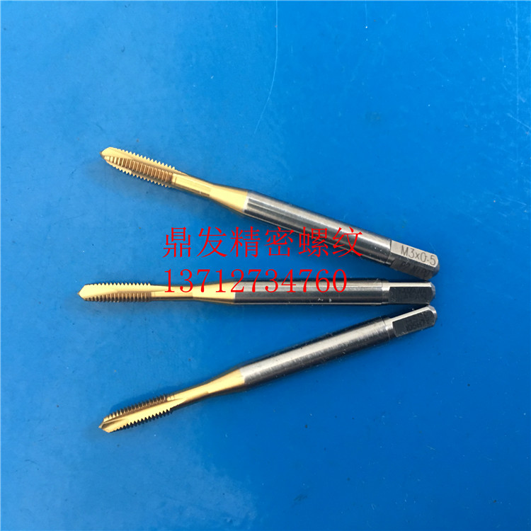 Japan YAMawa plated titanium first end straight groove screw M3X0 M3X0 5M3 5X0 35X0 35X0 25 steel 6G screw tap