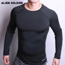 Spring and Summer Round-led Tight-Style Outdoor Sports Long Sleeved T-shirt Men's Comedy Clothing Tactical Physical Clothes