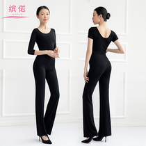 Body Etiquette Training Suit Elegant Round Collar Suit New Middle Sleeve Sashimi Big Code Model Walking Show Clothing Women