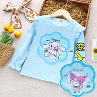 Синий Kuromi (с пышными рукавами), длинная футболка