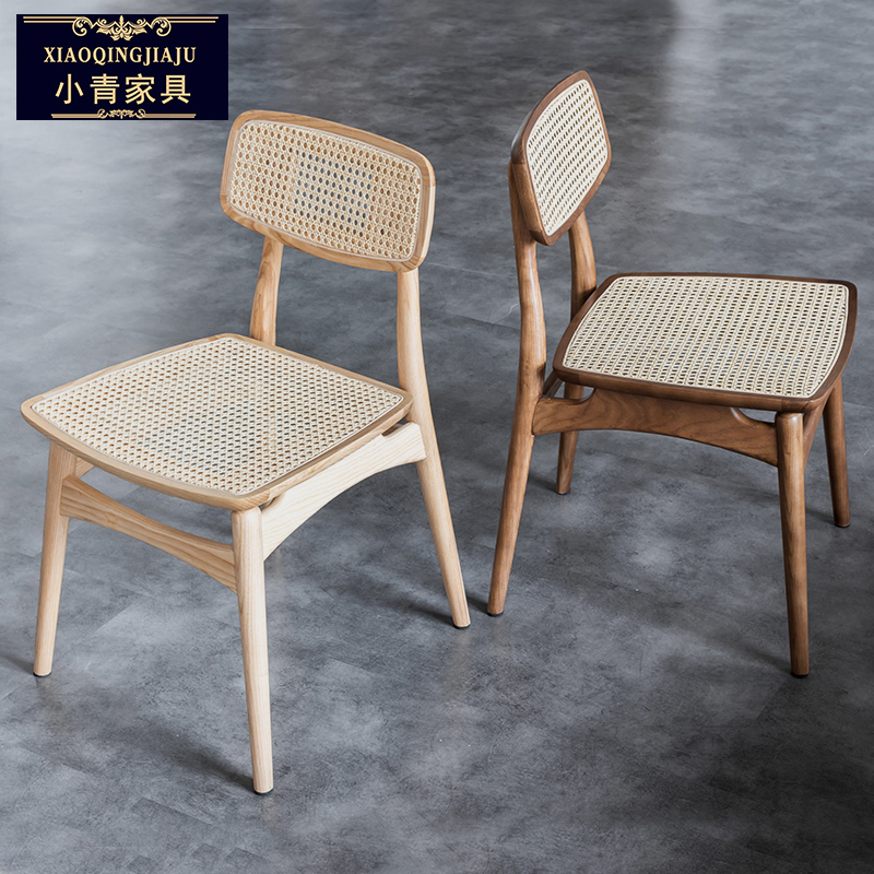 Net Red Single Chair Hotel Interior Furniture Designer Decent Board House Folk Bookroom Nordic Solid Wood Vine choreography chair