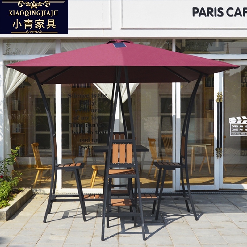 Umbrella outdoor with table courtyard garden villa cafe net red punch card shop pavilion bar pavilion awning
