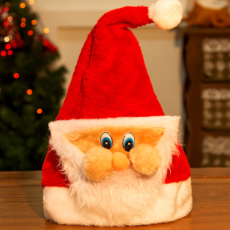 Building Beauty Christmas decorations ultra soft and dense velvet plush children Adults Christmas old hat Hood Boutique Christmas Hat