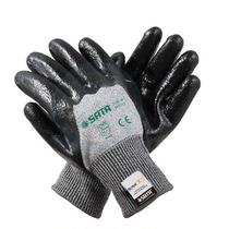 Shida labor protection wear-resistant protective gloves safety protection nitrile Palm dipping anti-cutting oil-resistant gloves