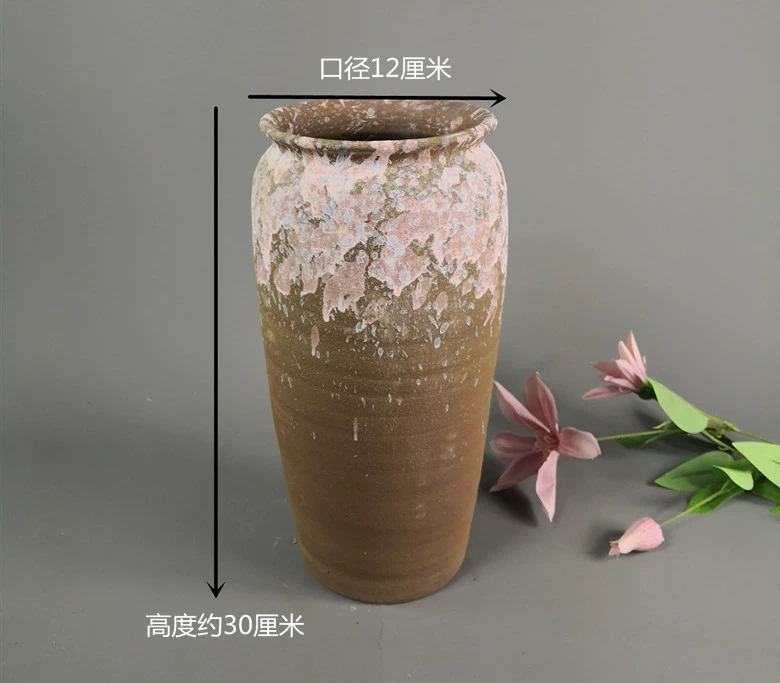 Tầng phòng khách lily phong phú bình hoa trang trí nhà gốm hoa khô bình hoa con lắc mô phỏng bình lựu - Vase / Bồn hoa & Kệ