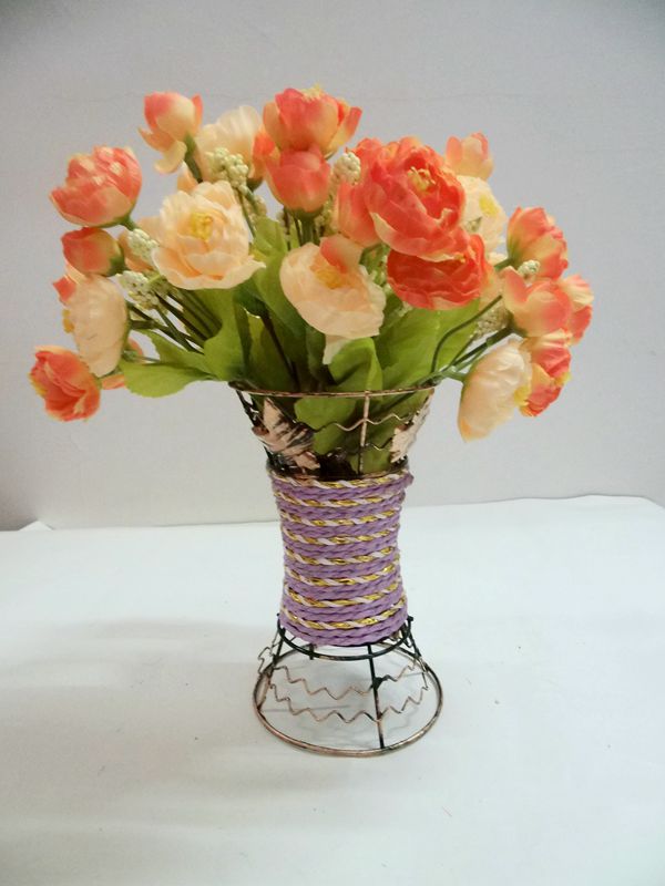 Phong cách mục vụ trang trí nhà mô phỏng hoa chèn bình hoa nhỏ giỏ hoa trang trí khung. - Vase / Bồn hoa & Kệ bình hoa bàn tay phật