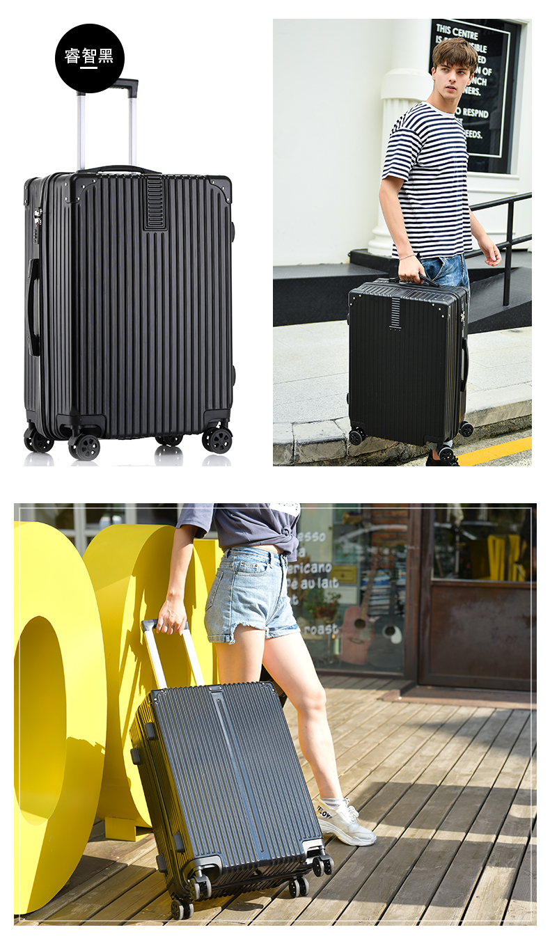 Khung nhôm xe đẩy nữ vali nhỏ tươi dễ thương phiên bản Hàn Quốc 20 inch 24 inch vali học sinh phổ quát bánh xe 26 inch túi du lịch