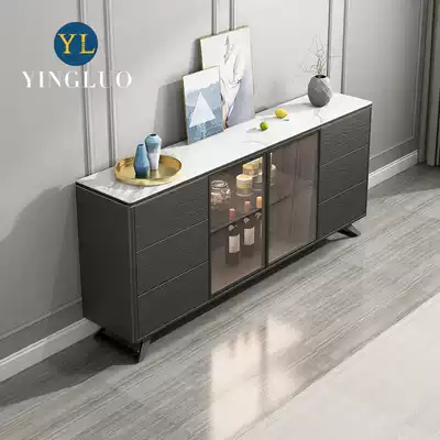 (Limited special price) Italian light luxury ultra-thin dining cabinet simple modern living room rock board tea cabinet kitchen side cabinet