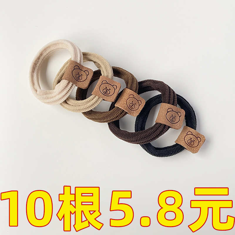 Minimalist Temperament High Elasticity Durable Rubber Band Head Rope Female High Horsetail No Seam Hair Rope Zal Hair Hair Ring Headwear-Taobao